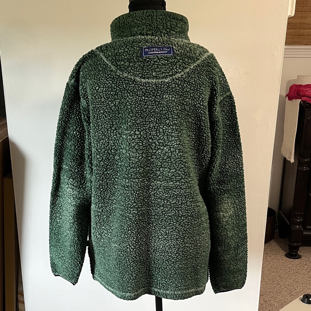 Cozy Green Sherpa Fleece Jacket